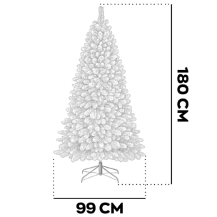 Shinny - Albero di Natale Innevato in PE, PVC e PP Ø99x180H cm, 905 Punte