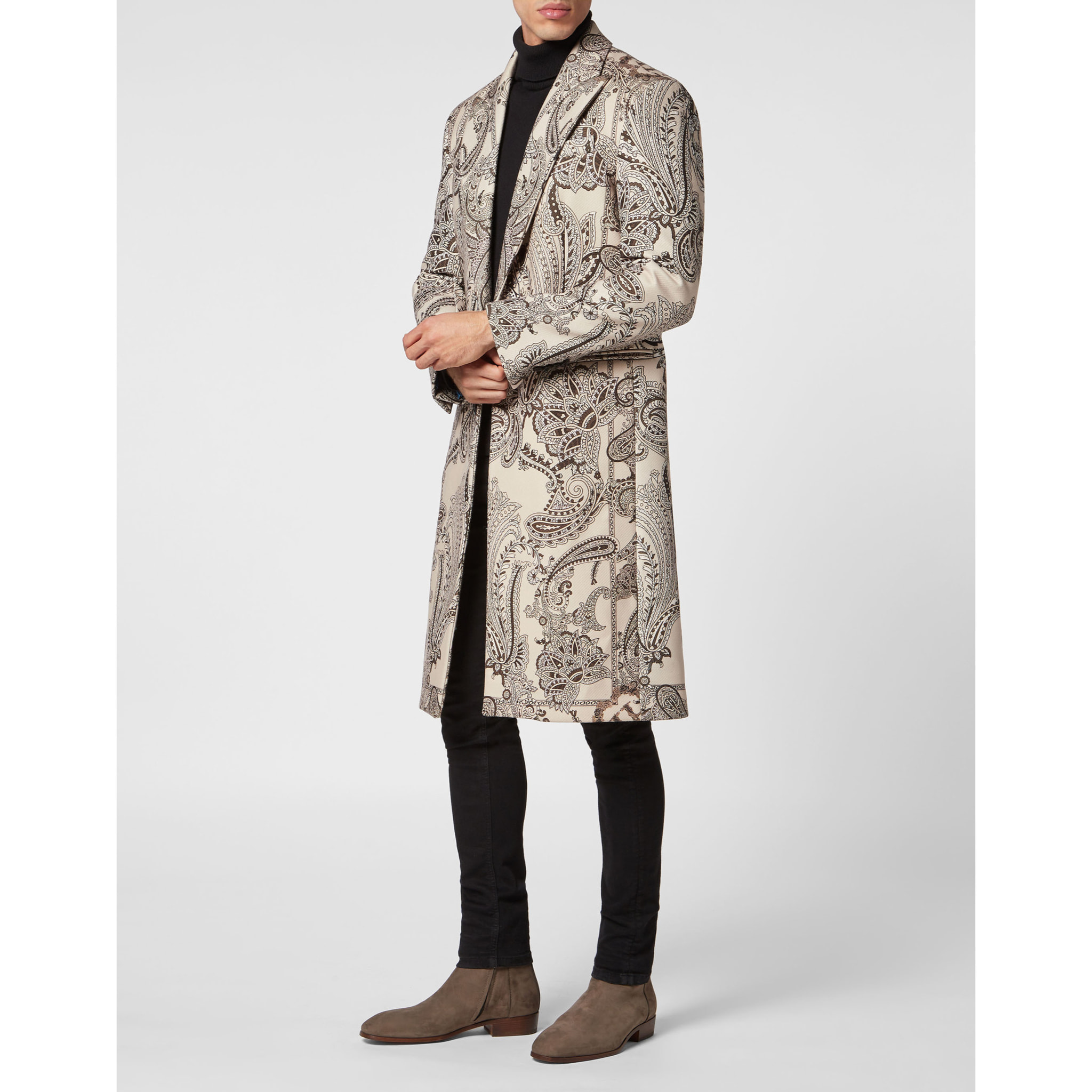 PHILIPP PLEIN ABRIGO LARGO PAISLEY