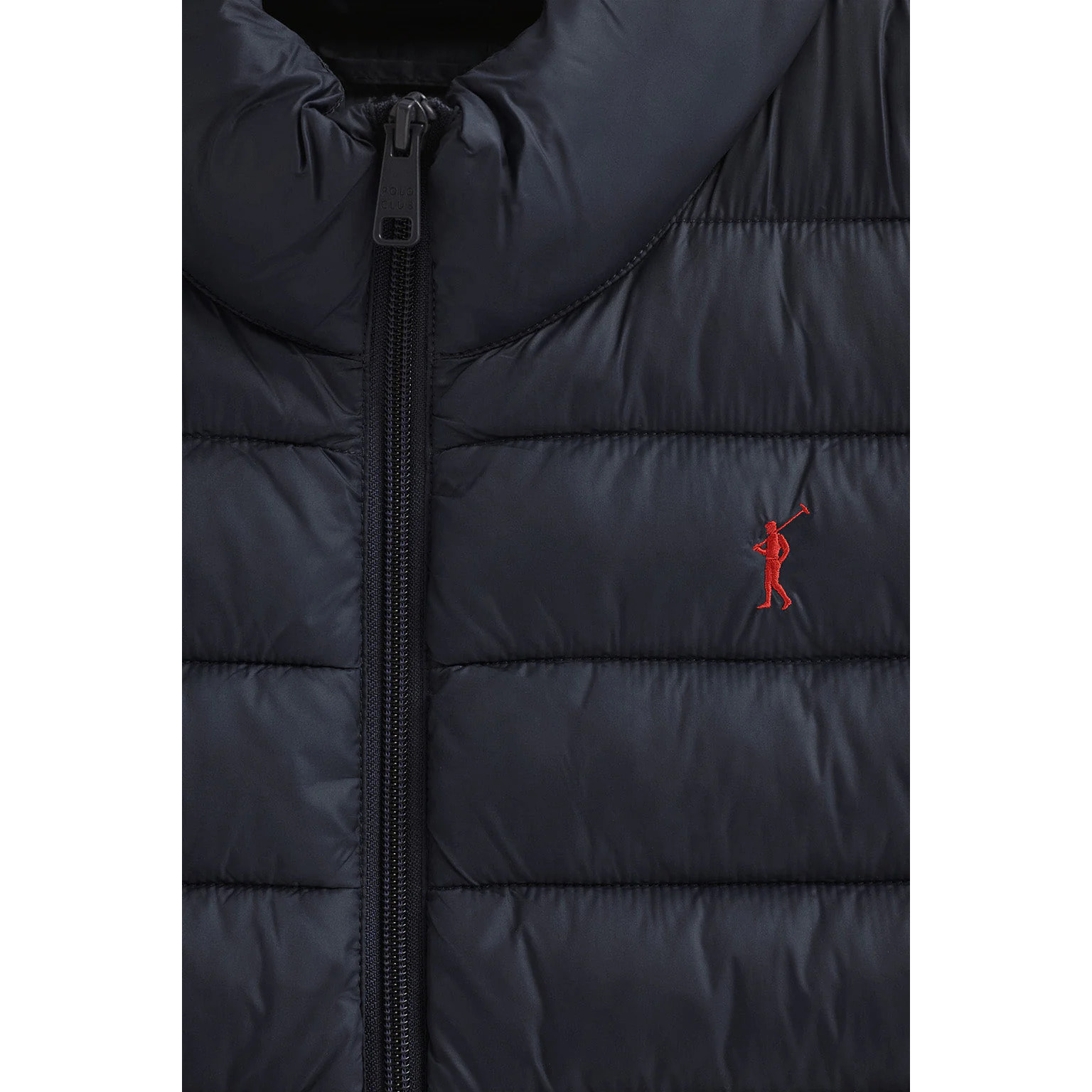 Chaleco ultralight azul marino con logo Rigby Go