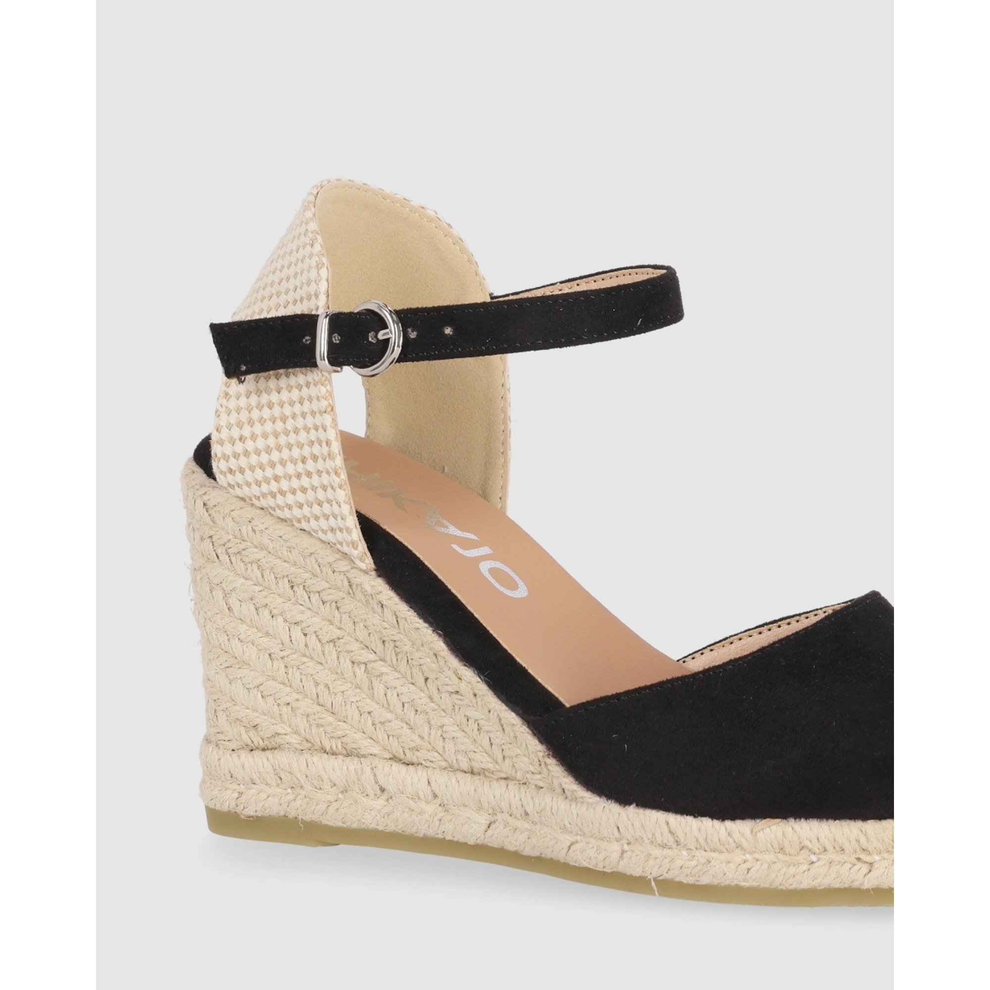Sandalias de Tejido - Negro - Tacón: 8 cm