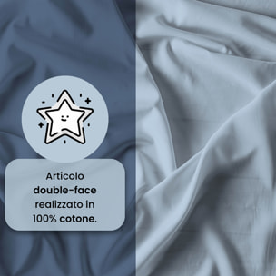 PARURE COPRIPIUMINO NATURAL COLOR PIAZZA E MEZZA - 100% COTONE MADE IN ITALY