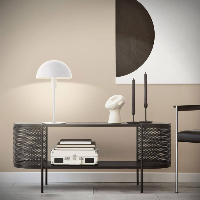 Well Home Lámpara de mesa estilo Seta en color Blanco roto Ø18x36cm