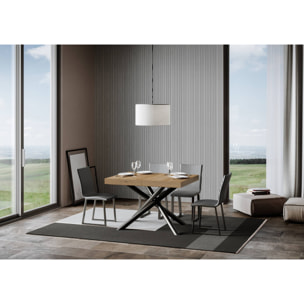 Tavolo allungabile 90x140/400 cm Famas quercia natura telaio Antracite