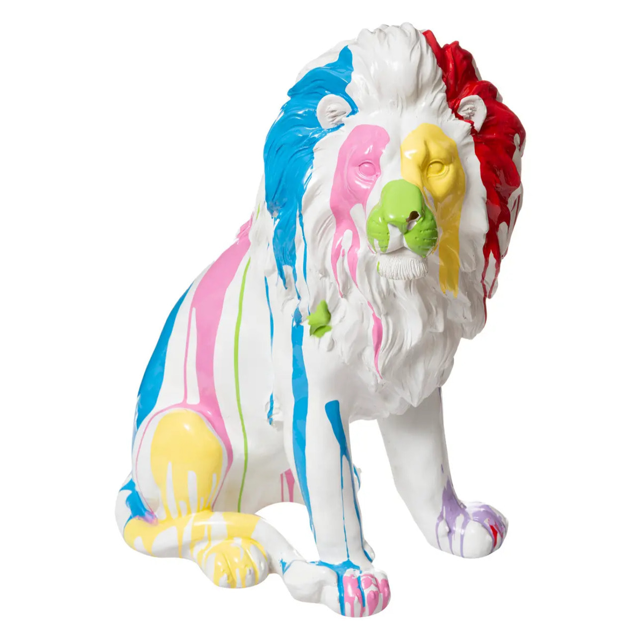 Statuette "Lion" - blanc - 46x60 cm