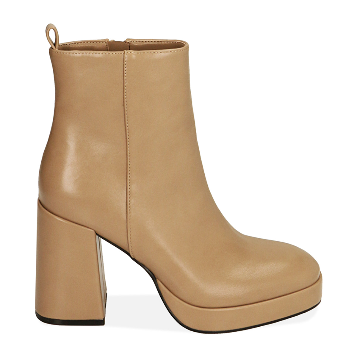 Ankle boots beige, tacco 9,5 cm