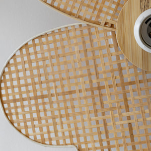 Applique murale en forme de fleur en bambou d45cm PETALI