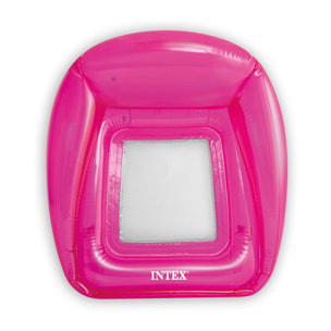 Intex Sillón hinchable transparente con red, PVC, surtido, 104x102 cm