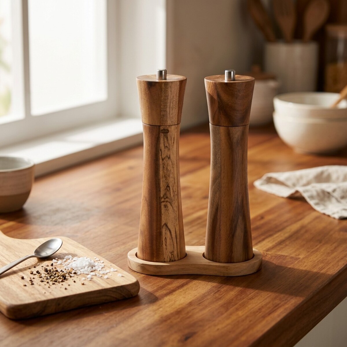 Set moulin à poivre et sel en bois Fackelmann Acacia