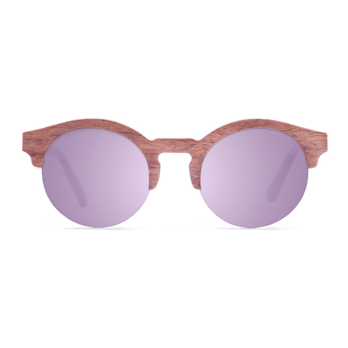 Gafas de sol KAU HONG KONG - Patilla de madera de ébano y / Ahumada