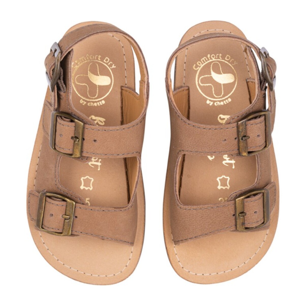 SANDALIA BAREFOOT PIEL CHETTO TIPO BIO MARRON