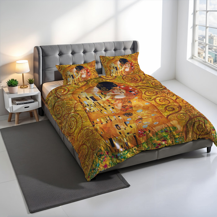 PARURE COPRIPIUMINO SOGNI D'AUTORE, Stampa Digitale, 100% Cotone, Made in Italy - 02