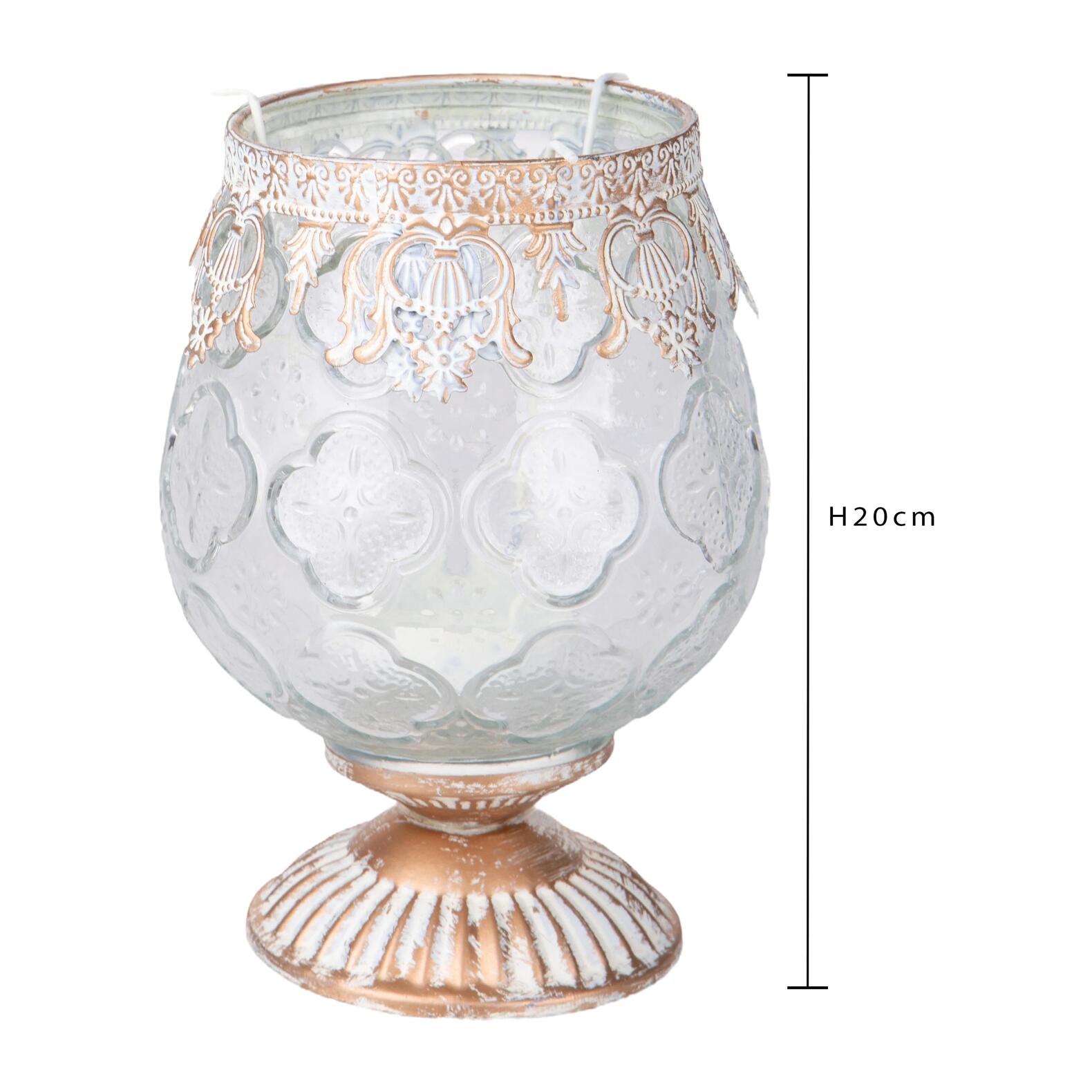 Portatealight decoro metallo - Pezzi 6 - ORO - Bianchi Dino SpA