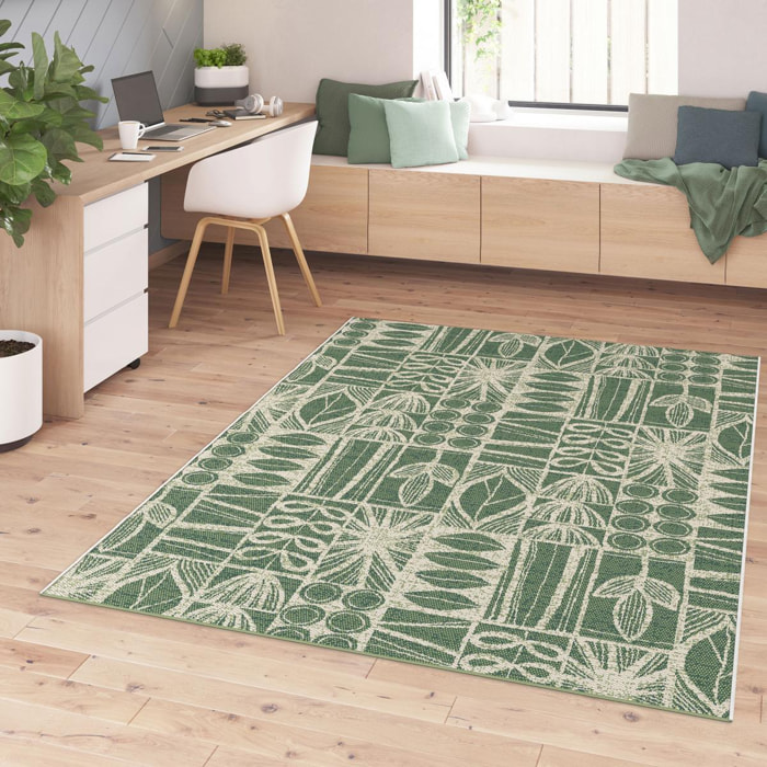 Tapis extérieur tissé kilim rectangle BOPO
