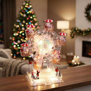 Giostra 20xh28 cm con santa led+musica int. - Pezzi 1 - ALTRO - Bianchi Dino SpA