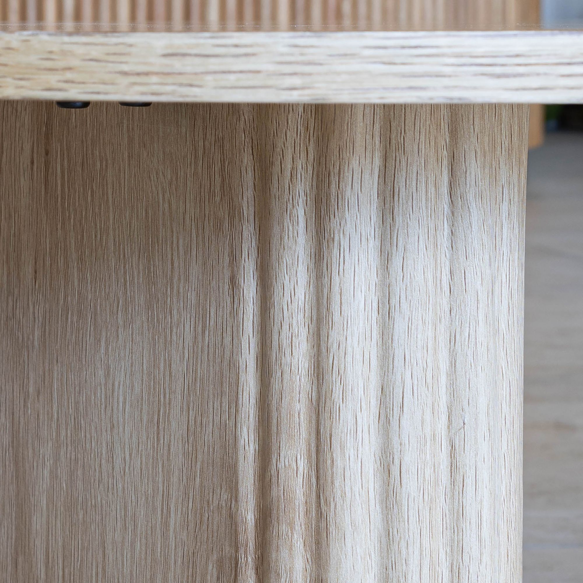 Table basse ovale en bois clair 110cm QUITO