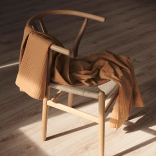 Plaid gaufré 100% coton Burnt Orange 130x170 cm