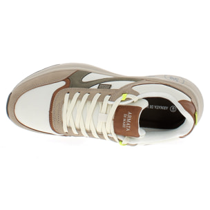 Armata di Mare Scarpe Uomo Sneakers Casual Stringate con Soletta Rimovibile in Memory Foam AMU 1N950 Lt Beige