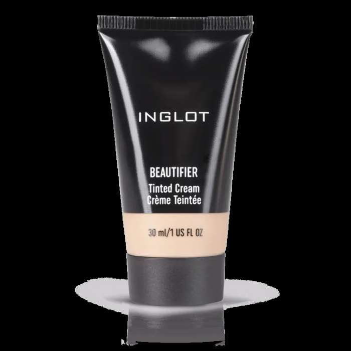 INGLOT Beautifier Tinted Cream 103, BB Cream, Unifica el tono, Coenzima Q10, Vitamina C, E y F, Acabado natural, Anti edad, Formula vegana, Color:Beige claro, subtono neutro para pieles claras. 30ml