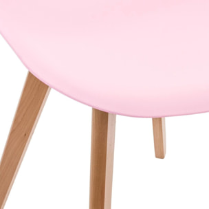 4 x sillas infantiles "escandinava" en color rosa