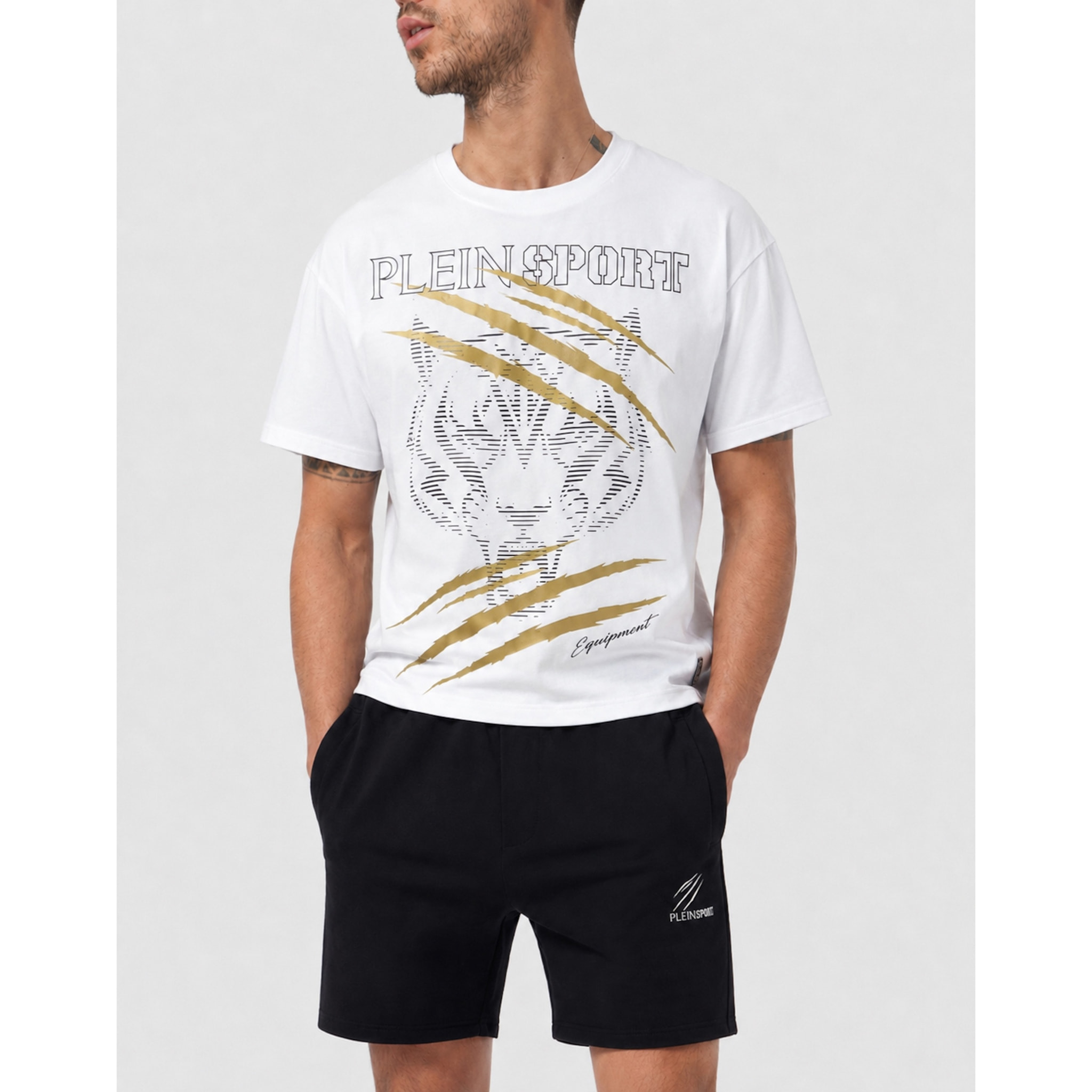 PLEIN SPORT Camiseta de cuello redondo y manga corta TIGER
