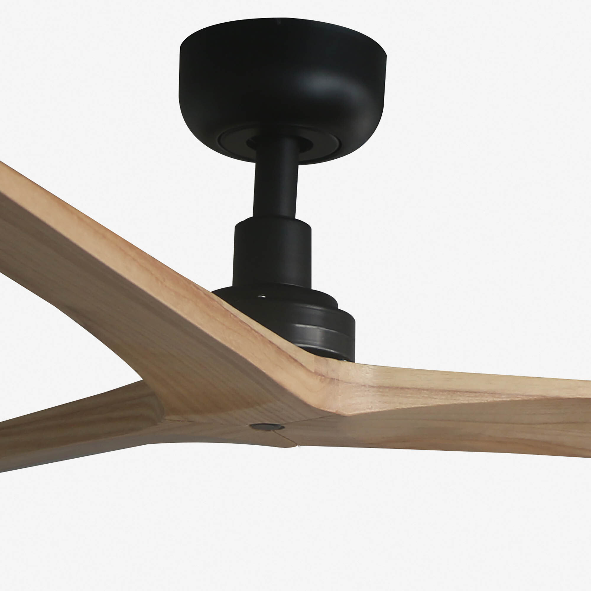 KLIM M Ventilatore a soffitto nero/legno quercia