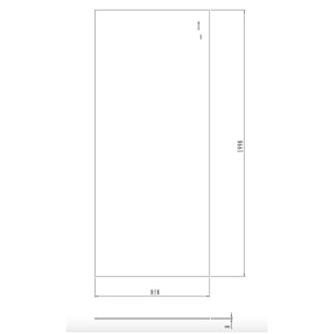 Walk-In paroi de douche à l'italienne 90 cm, anti-calcaire, verre transparent, noir (SIKOWI90CP)