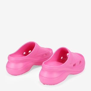 Sandalias de goma con plataforma rosas