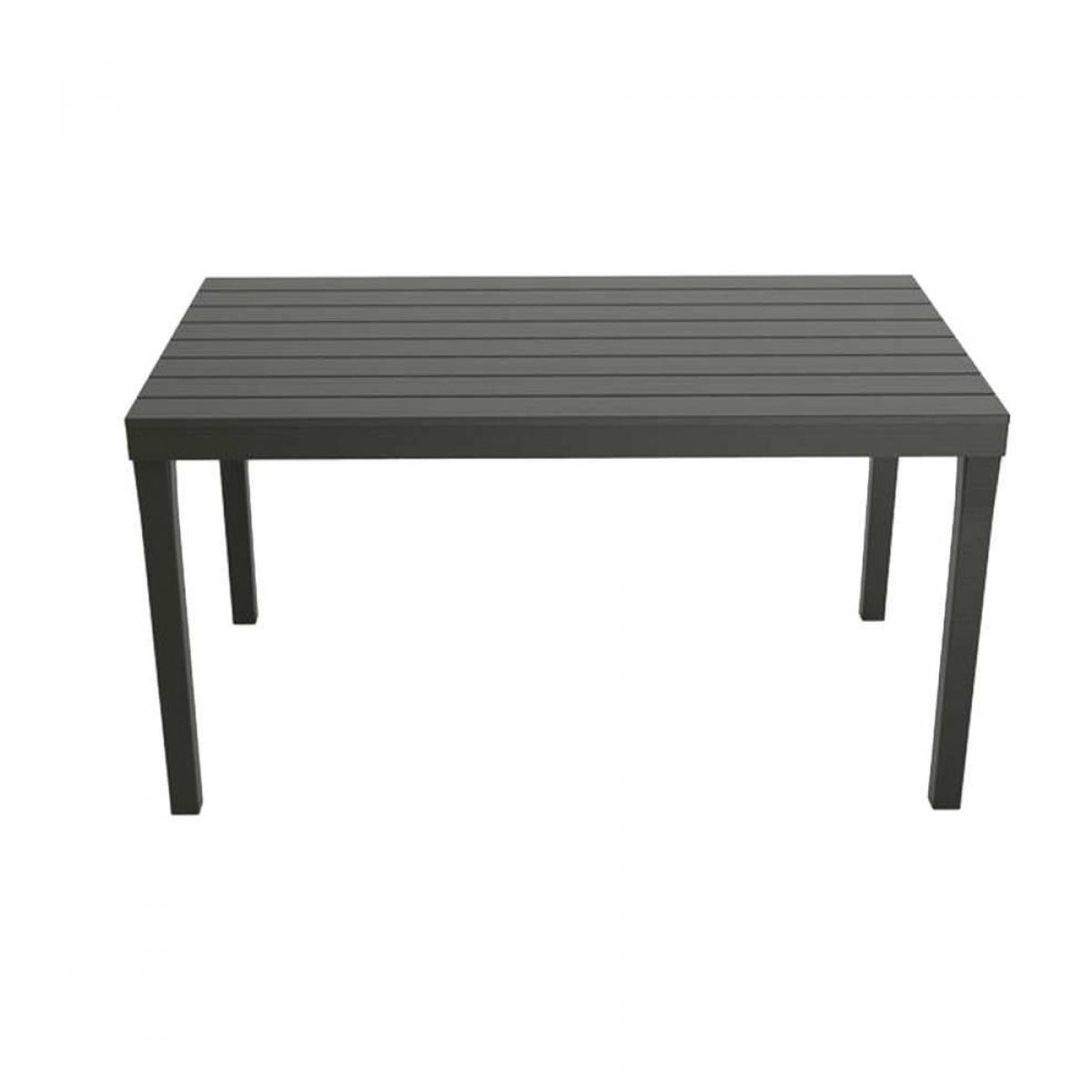 Tavolo da esterno Vasto, Tavolo rettangolare da pranzo, Tavolo da giardino indoor e outdoor multiuso, 100% Made in Italy, Cm 138x78h72, Antracite