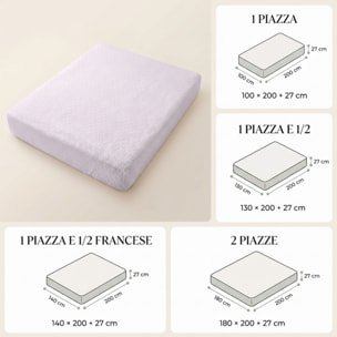 Coprimaterasso Intrecci Jacquard in Cotone e Poliestere 160 GSM Elasticizzato su 4 Lati No Stiro