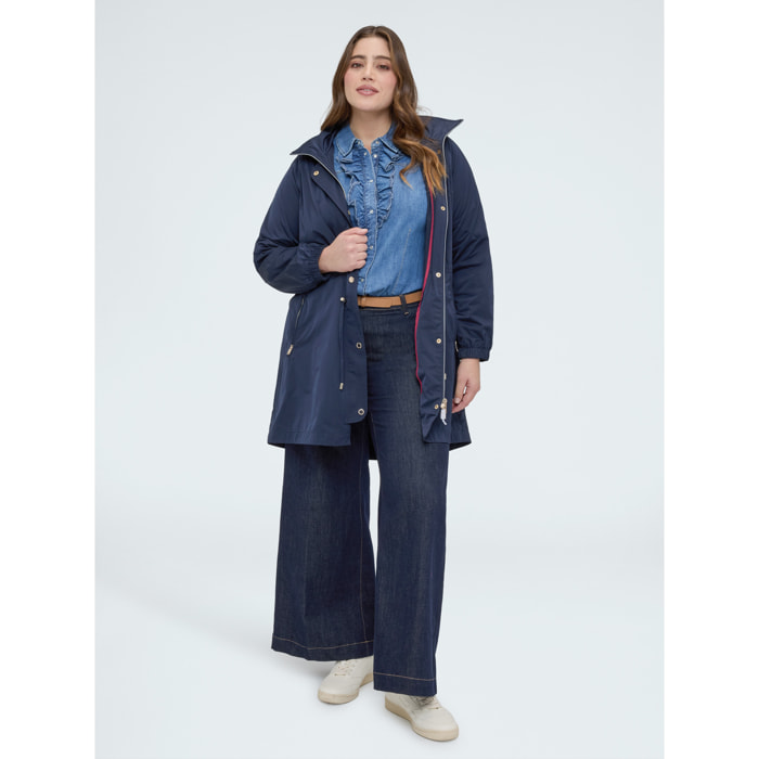 Fiorella Rubino - Parka lungo con cappuccio - Blu
