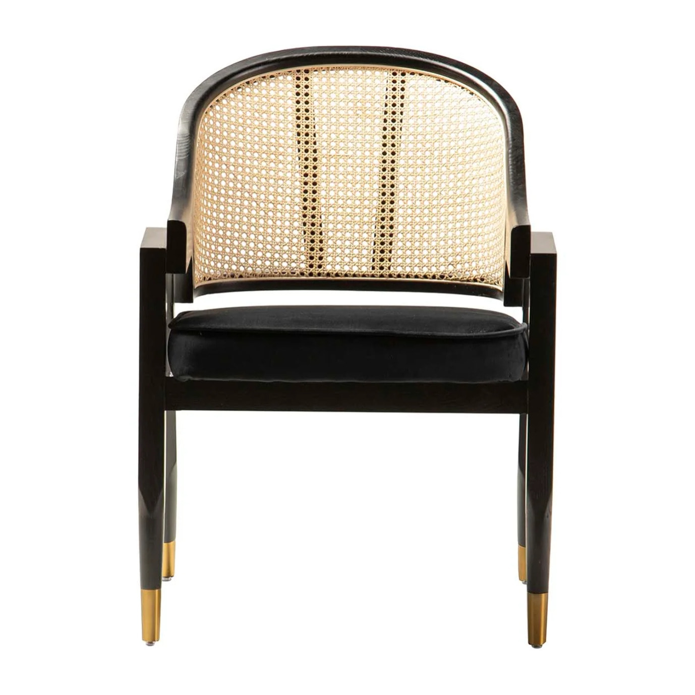 Butaca Rattan Madera Negro Taizu 62x62x87 Cm