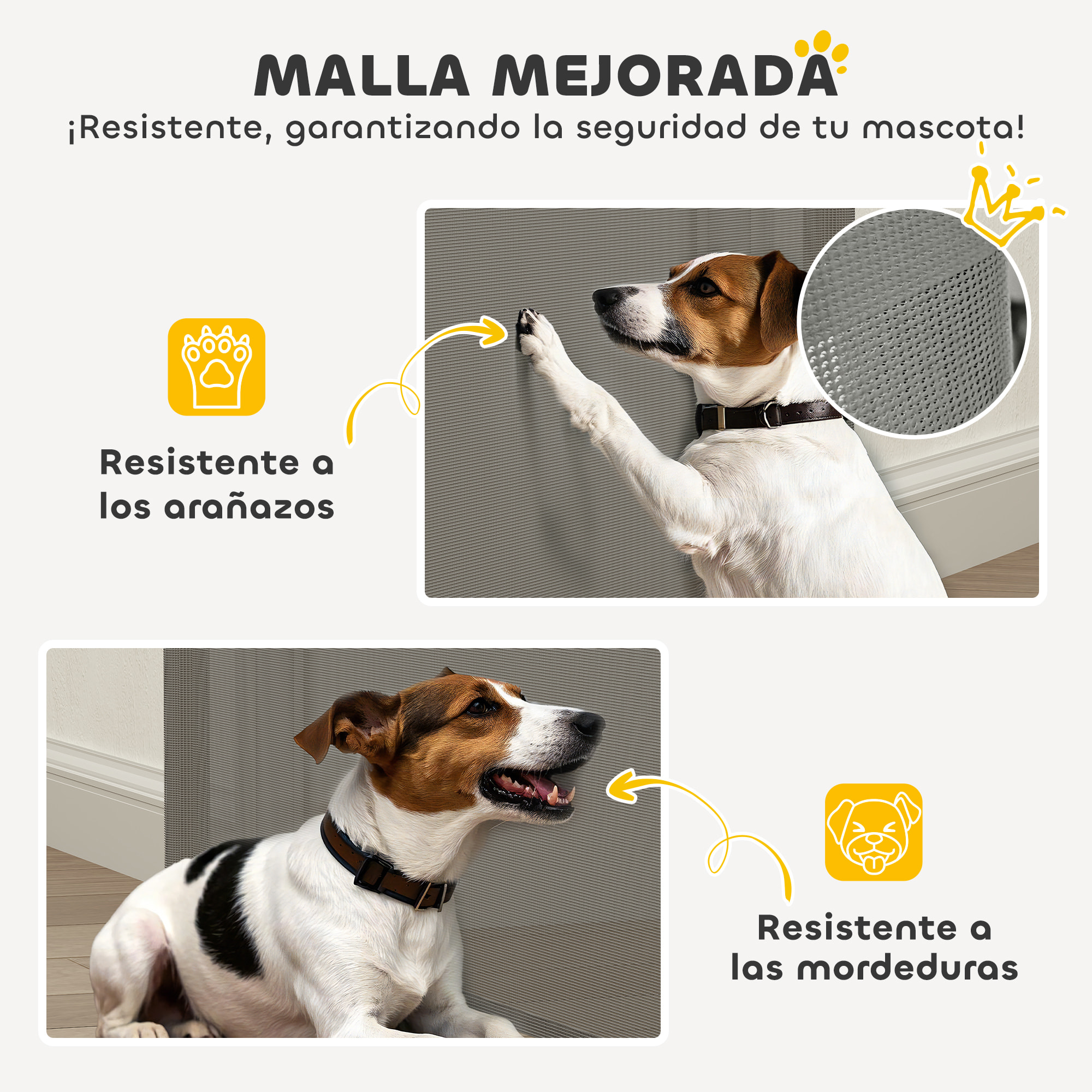 Barrera de Seguridad para Perros Retráctil 0-136 cm Puerta para Perros Pequeños Extensible con Interruptor de Cierre Red de Seguridad para Pasillos Escaleras Interiores y Exteriores