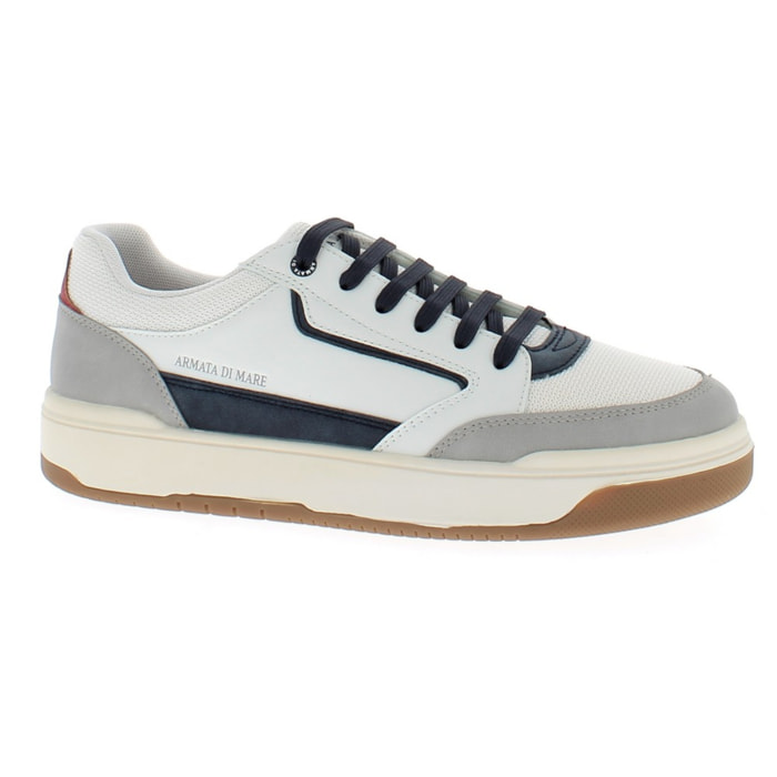 Armata di Mare Scarpe Uomo Sneakers Casual Stringate con Soletta Rimovibile in Memory Foam AMU S25D737 Off White