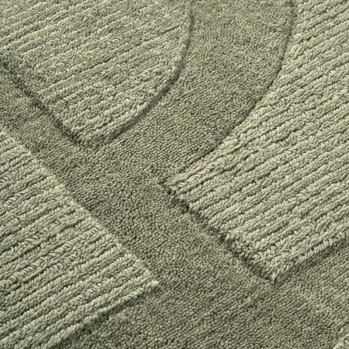 Tapis salon motif géométrique, laine tissée main, ziya authentique