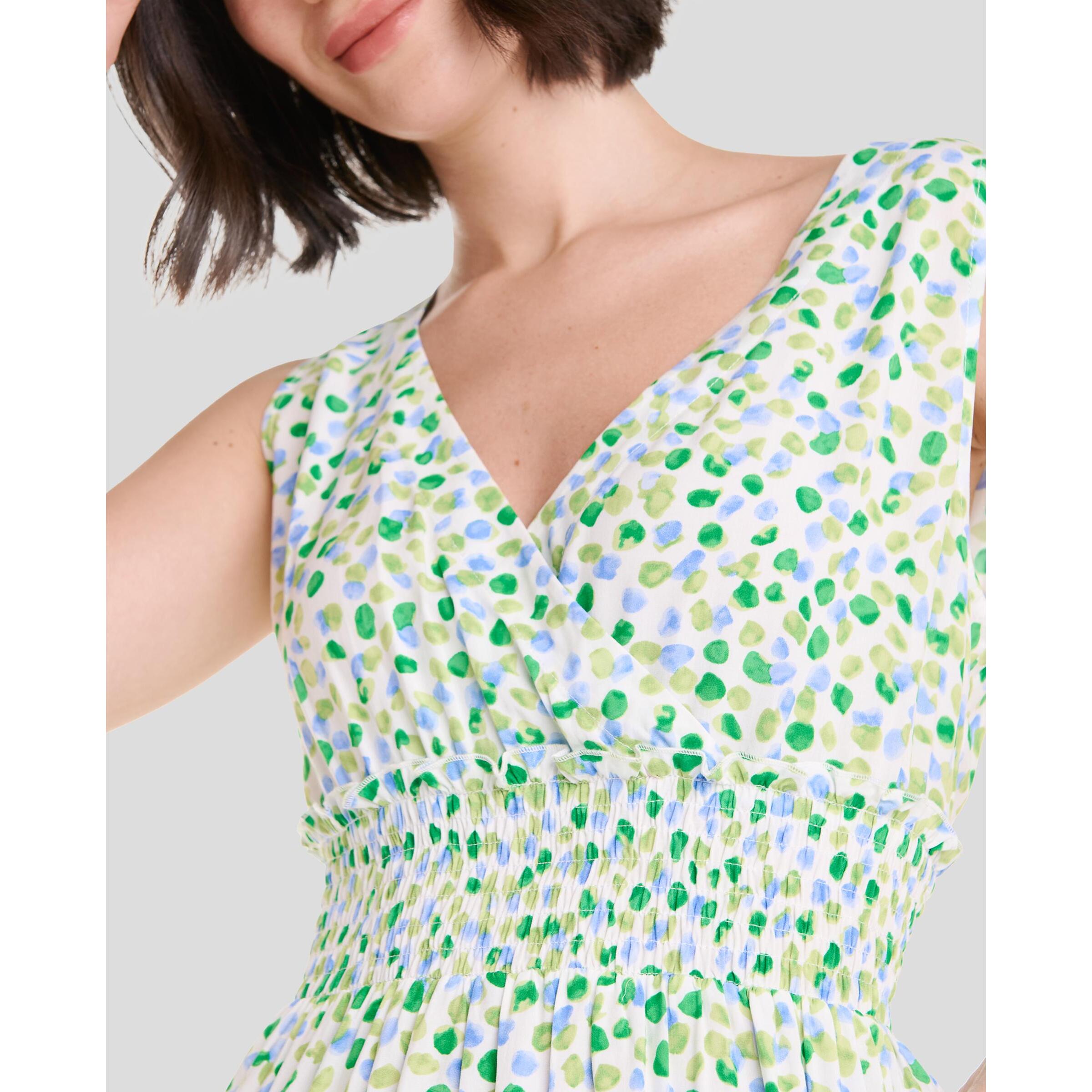 Vestido Topos Nido de Abeja