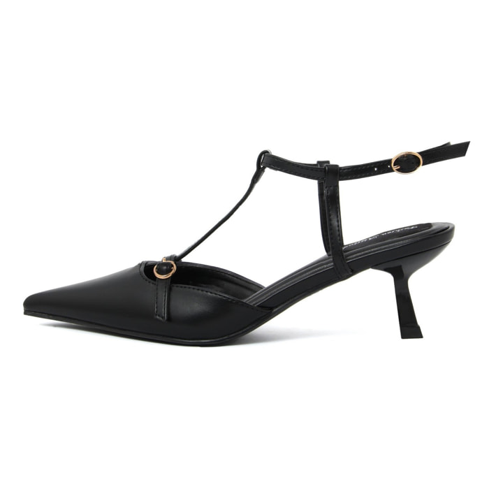 Slingback Donna colore Nero-Altezza tacco:6,5cm
