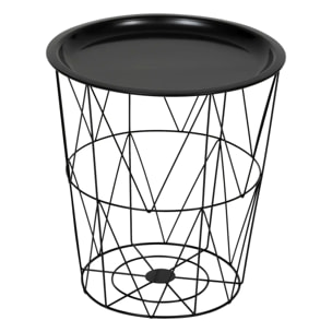 Table d’appoint "Kumi" noir 40x37x37cm