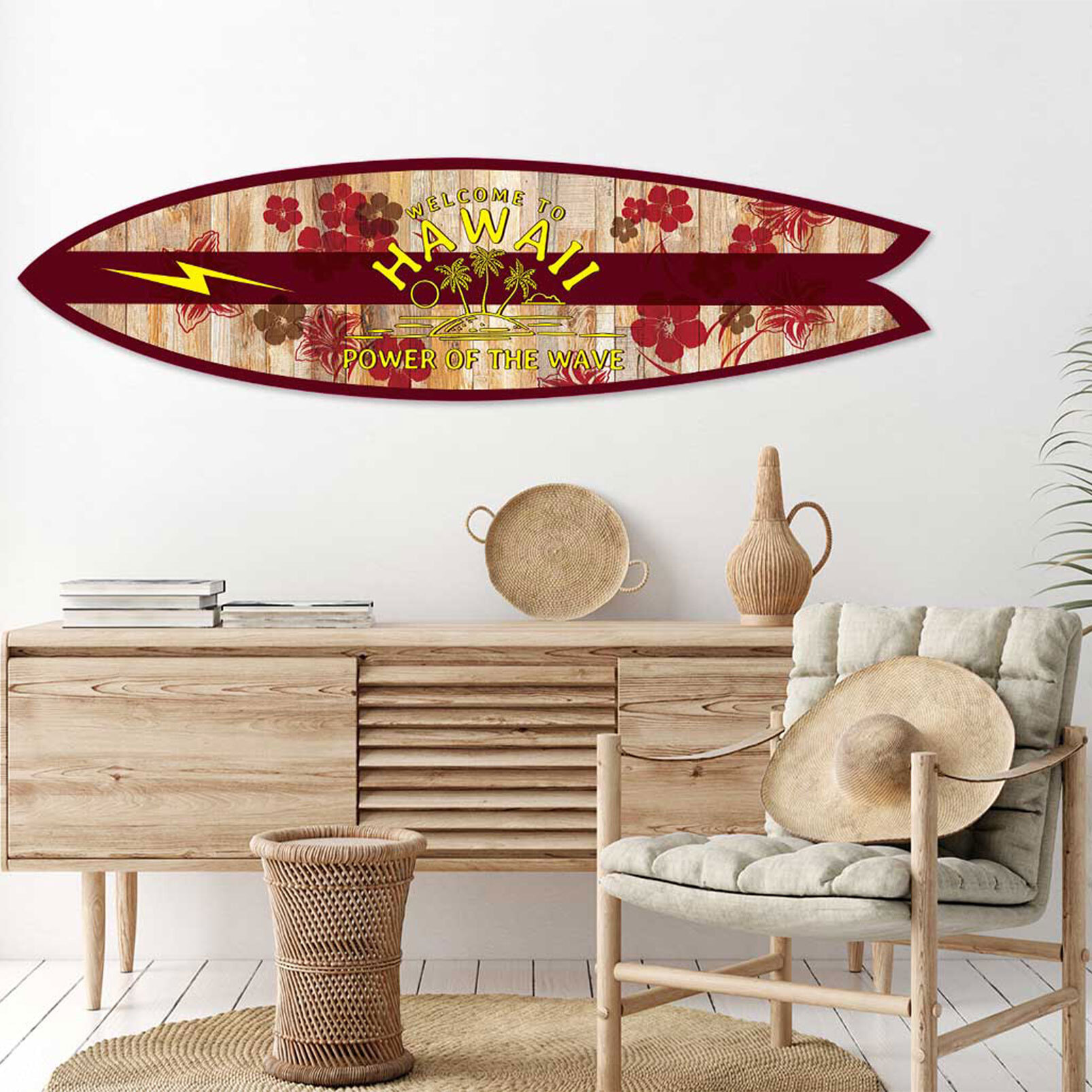 Planche de surf décorative welcome hawaii Tableau alu Dibond
