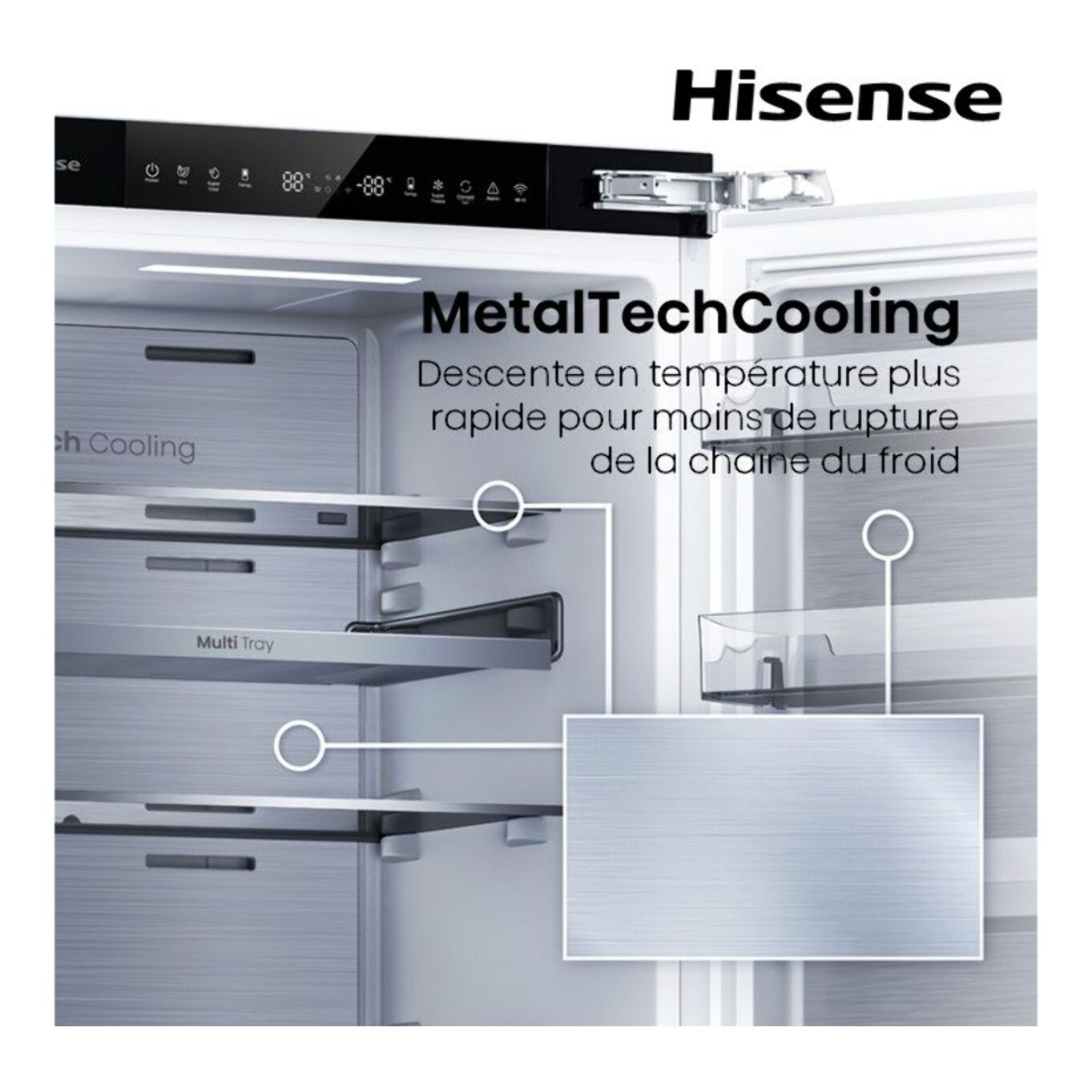 Réfrigérateur combiné encastrable HISENSE RB5B250SSWD1