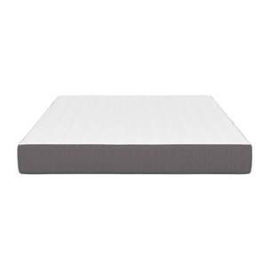 Matelas mémoire de forme - 140 cm - Dessus design blanc, coté design gris