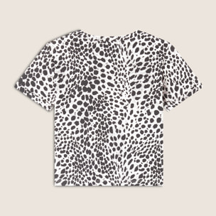 T-shirt regular fit in jersey animalier