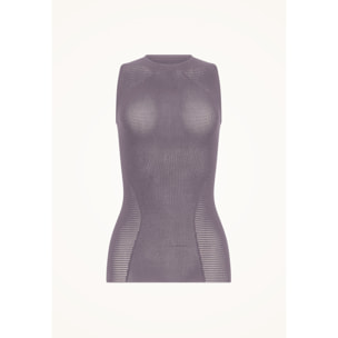 Top senza maniche Grid Net Top Sleeveless