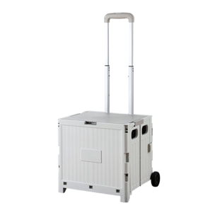 Carrito de almacenaje Plegable 38 × 34 × 85,5 cm cm con 2 ruedas color Gris-32L
