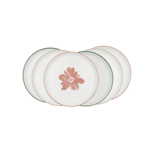 Lot de 6 assiettes à dessert, HANAE