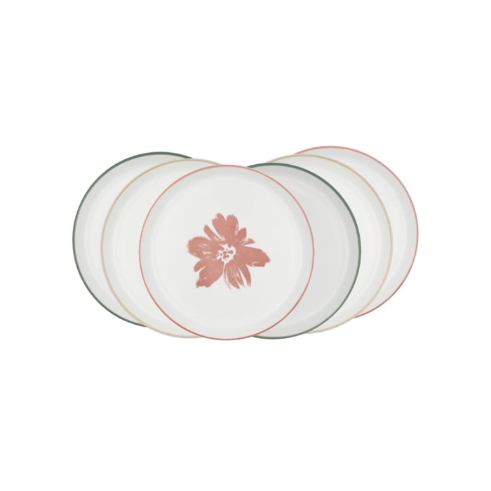 Lot de 6 assiettes à dessert, HANAE