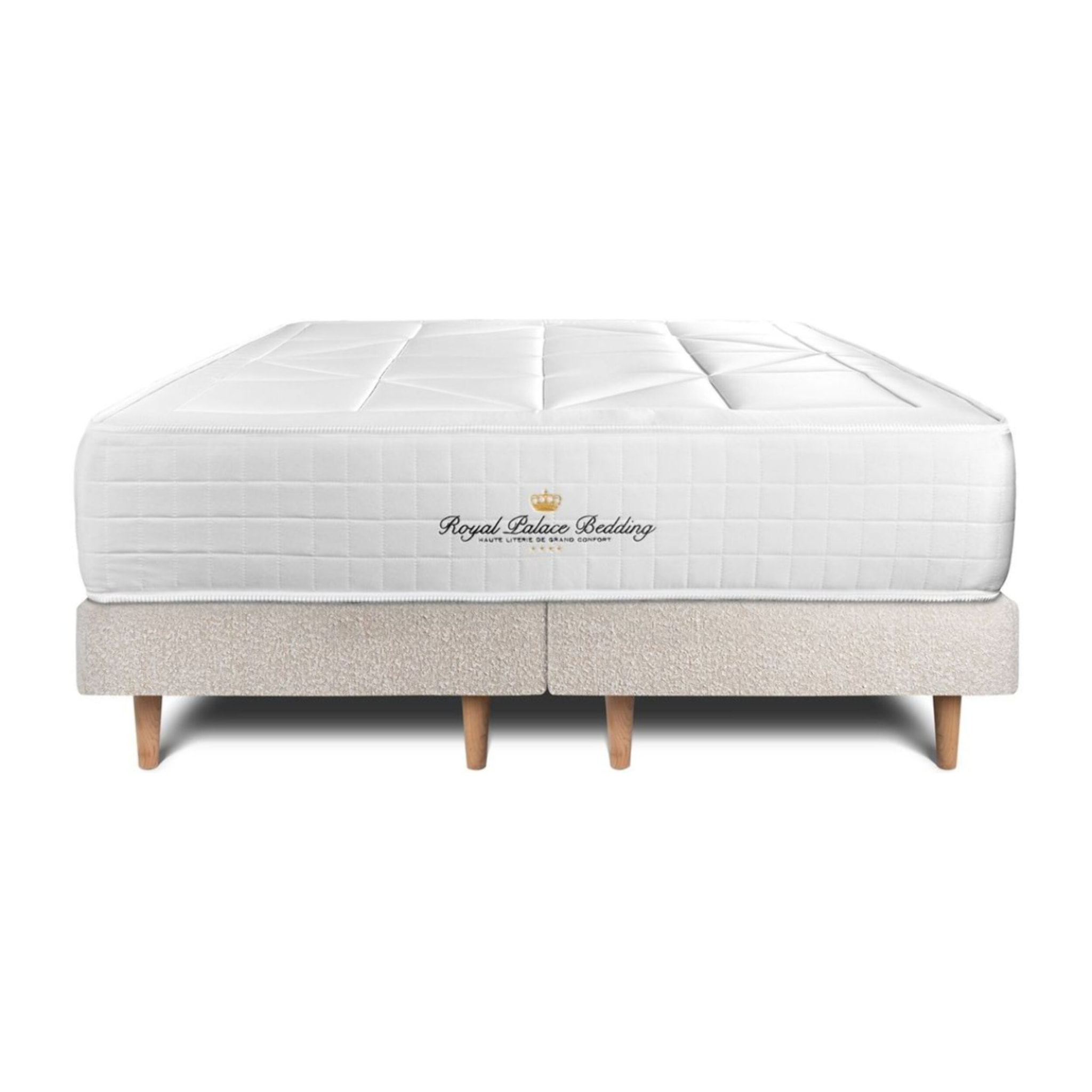 Ensemble 2p - Matelas Ressorts ensachés et mémoire de forme - Maxi Epaisseur : 26cm - Double Sommiers - Confort : Équilibré - Bouclette - Windsor