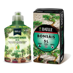 Pack Mantenimiento Bonsáis Sustrato y Fertilizante Batlle