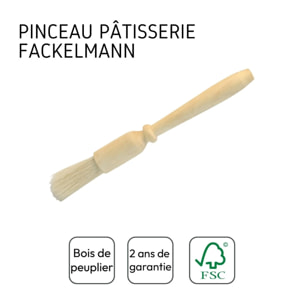 Set de 2 ustensiles de pâtisserie pinceau en poil de porc Fackelmann Boisselerie