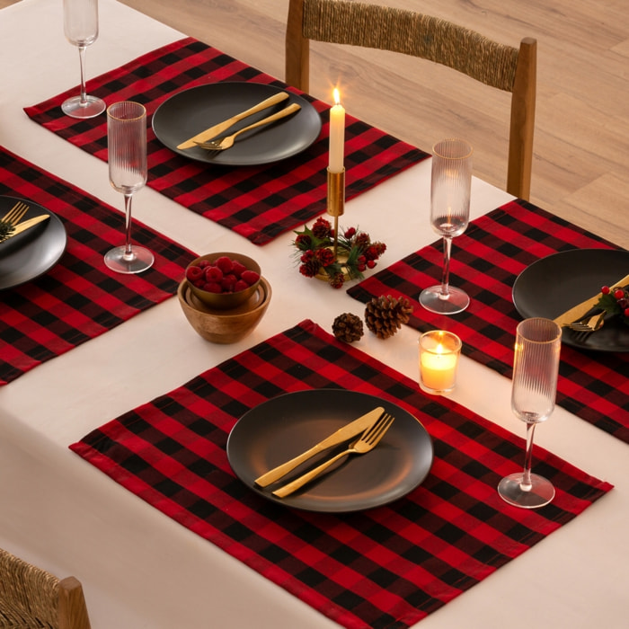 Nappe anti-tâches INDIV. XENIA ROUGE-NOIR (2 ud.)