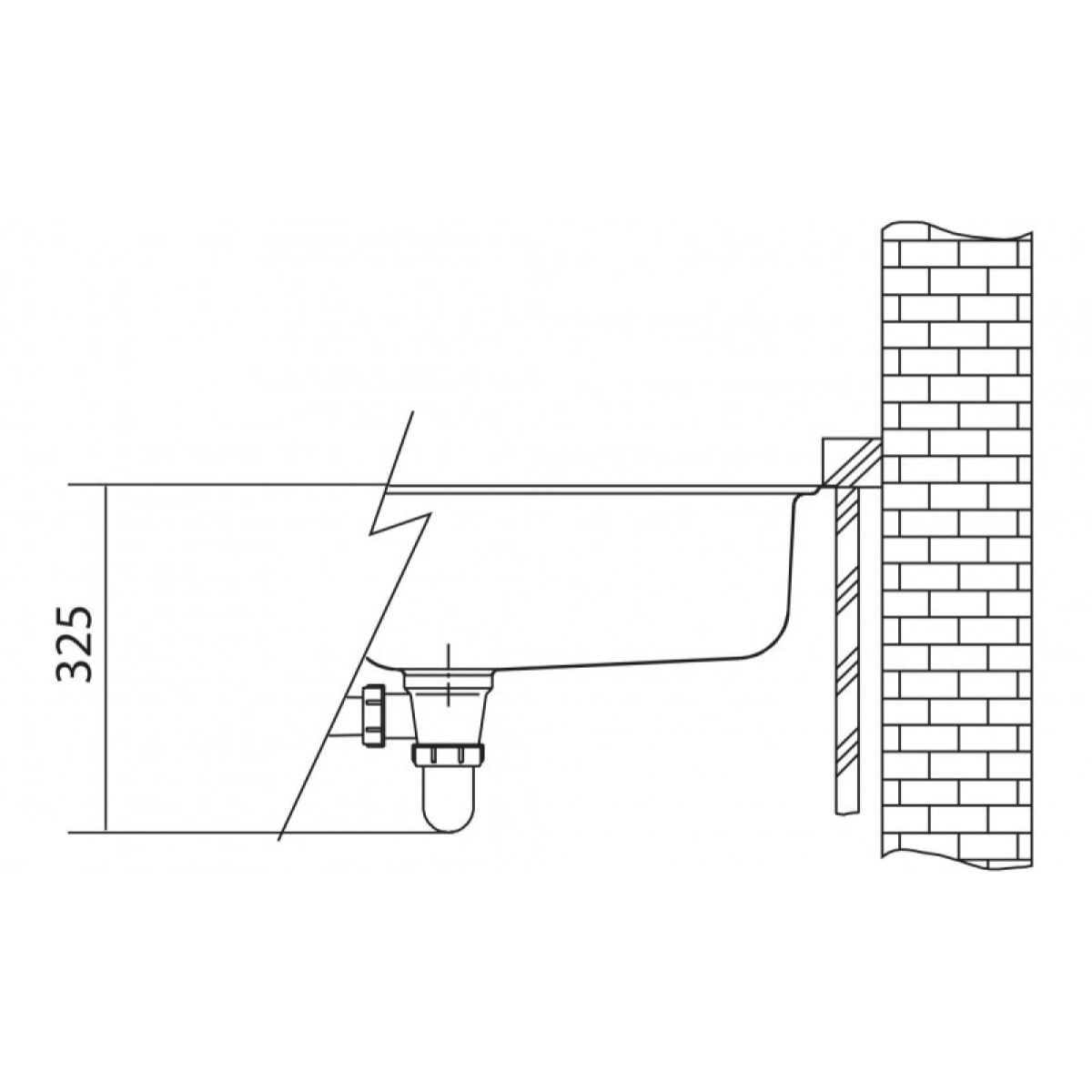 Kubus 2 KNG 110-52 Fragranit+ Évier de cuisine sous-plan Pierre grise